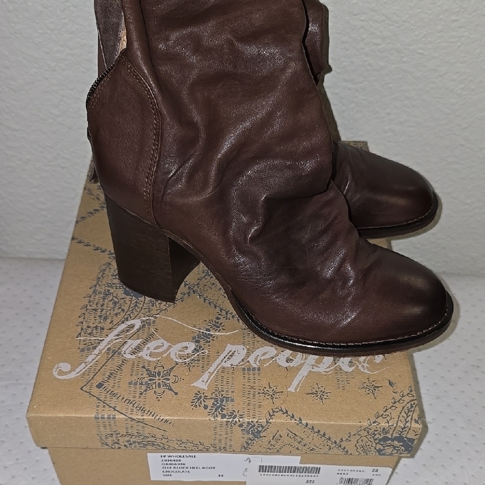 Free People Brown Leather Women's Boots